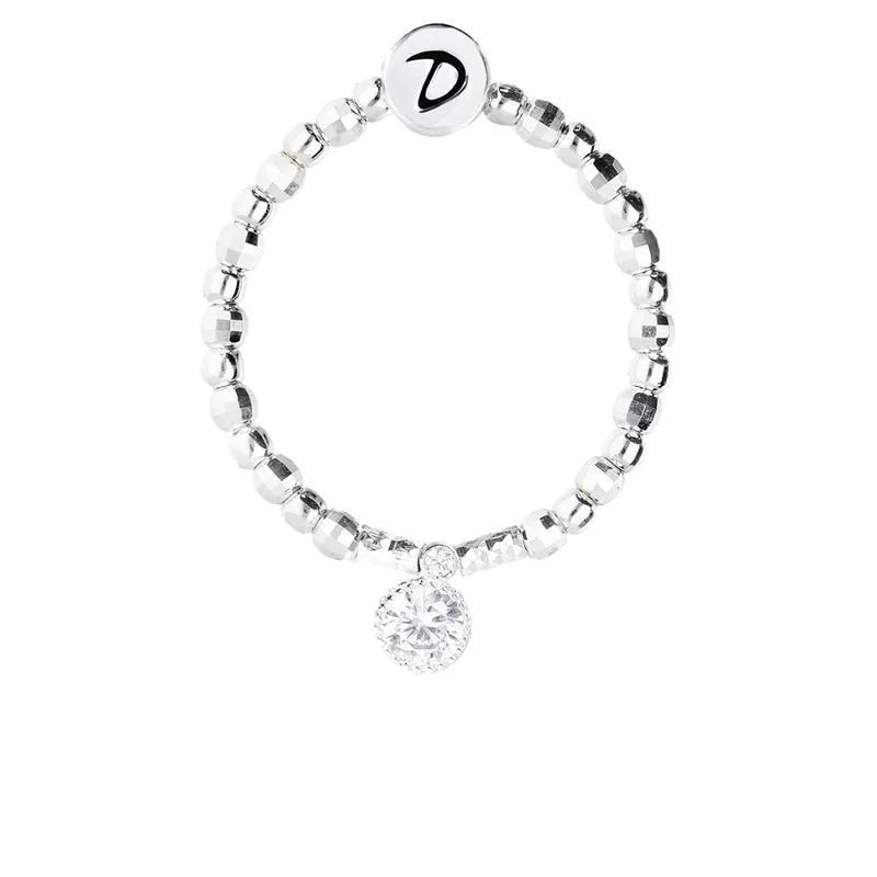 Retour Gratuit BAGUE ELASTIQUE OXYDE ROND SILVER