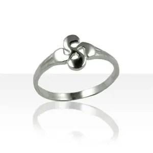 Prix Réduit BAGUE LAUBURU | Bague Argent CROIX BASQUE PLATE 2 | BIJOUX BASQUES | MADILAR |
