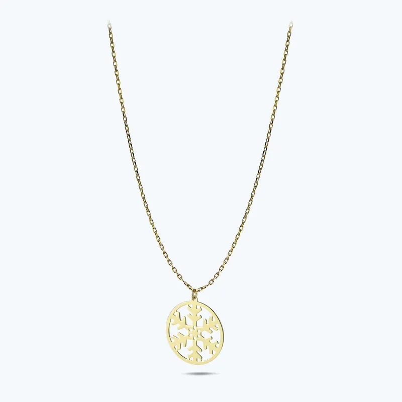 Collier Or Flocon de Neige Affaire À Saisir