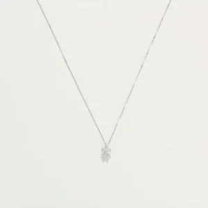 Promotion Collier Or Blanc 375/1000 "Koritsi" Diamant 0,09