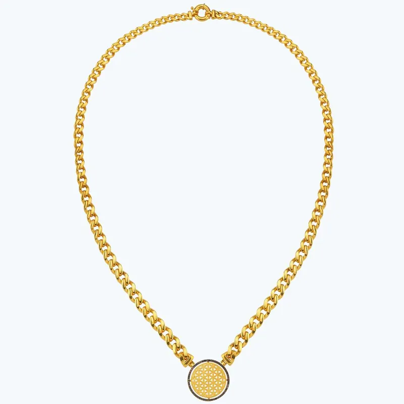 Édition Limitée Collier Or Fleur de Vie 22K