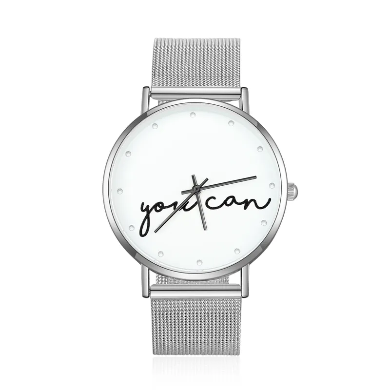 Montre Personnalisée Texte avec Gravure du prénom ou Message Bracelet en acier inoxydable Achetez Aujourd’hui