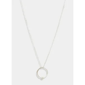 Super Prix Collier Or Blanc 375/1000 Diamant 0,02/7