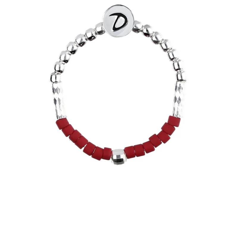 Prix Promo BAGUE ROUGE ET SILVER