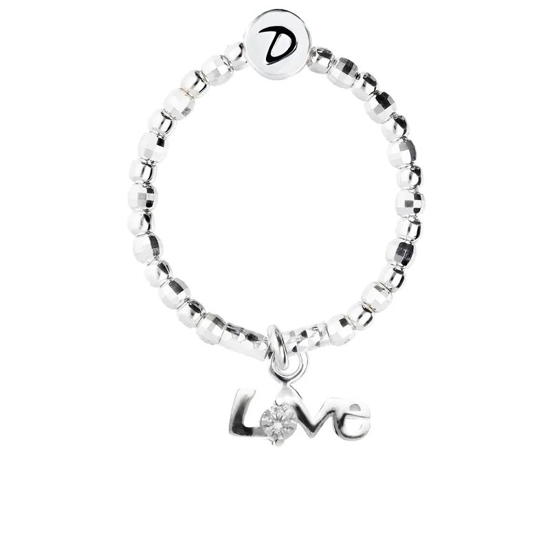 Expédition Rapide BAGUE ÉLASTIQUE LOVE OXYDE