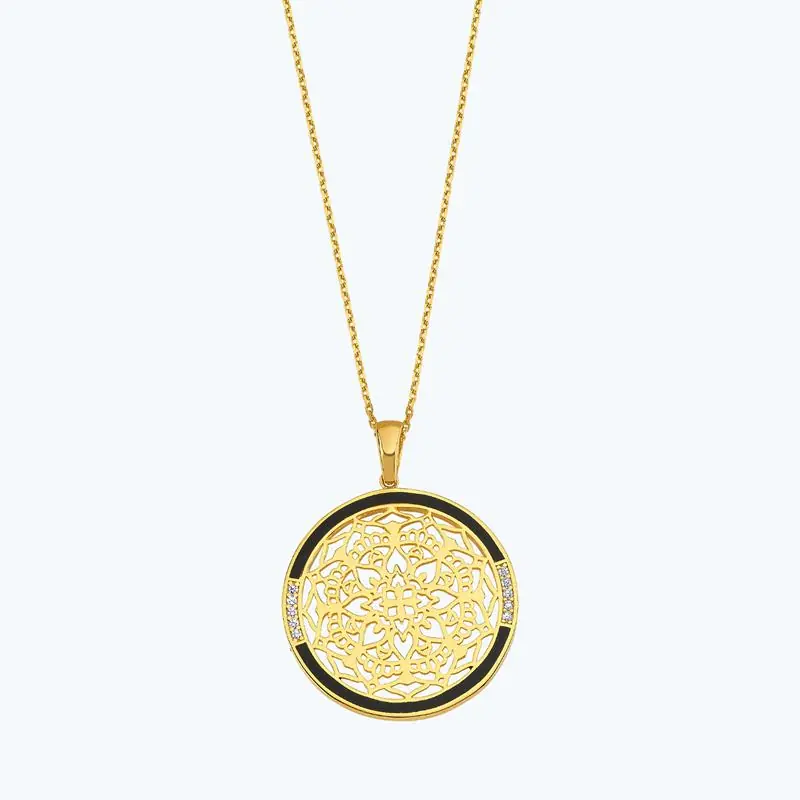 22K Collier Or Mandala Prix Choc