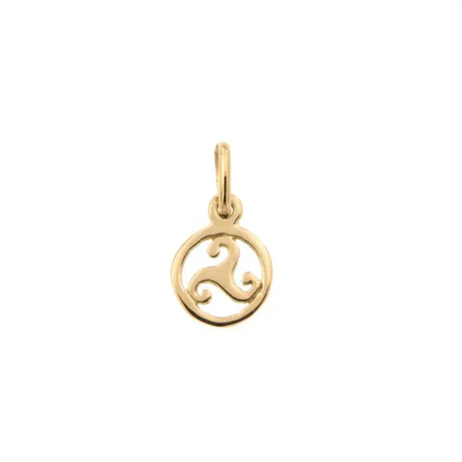 Prix Promo TRISKELL PLAT ENTOURAGE Or 375°°° | Or 9 carats | PENDENTIF TRISKEL | BIJOUX BRETONS | MADILAR