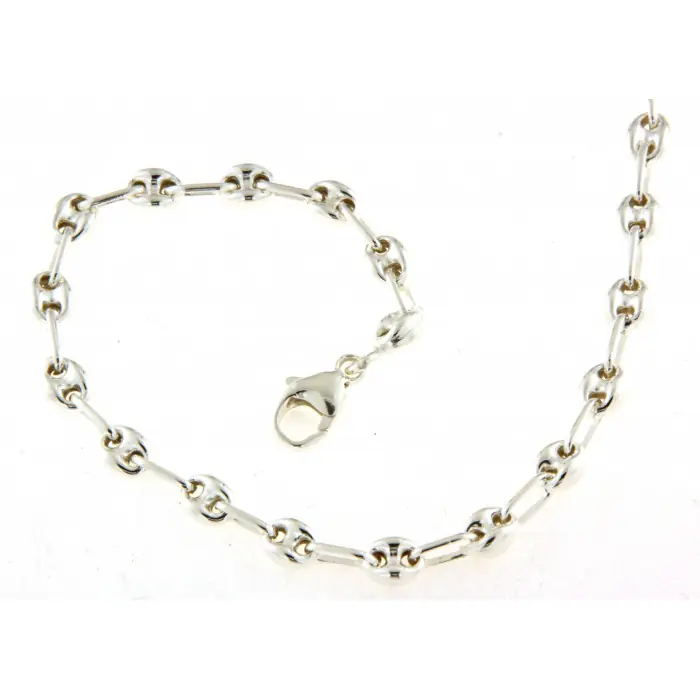 Authentique Chaine en argent massif maille grain de café