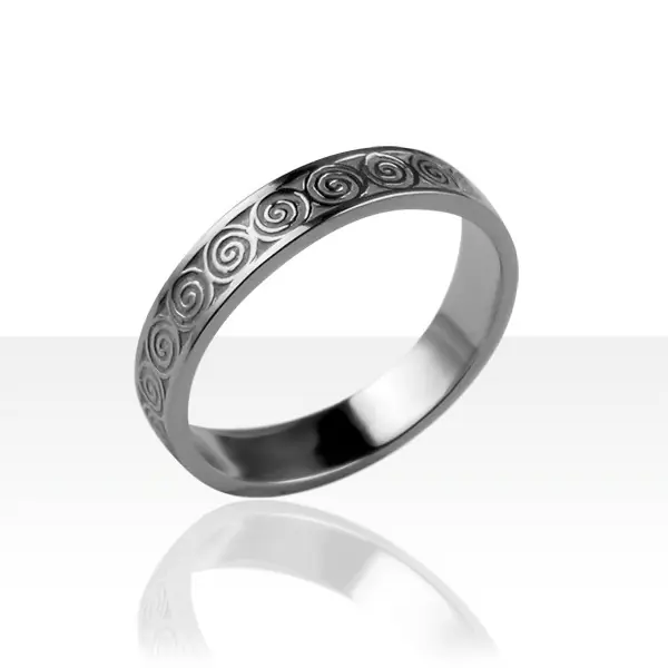 Usine Directe Alliance Or blanc SPIRALE | OR BLANC 18 carats | ALLIANCES MARIAGE BRETON | MADILAR