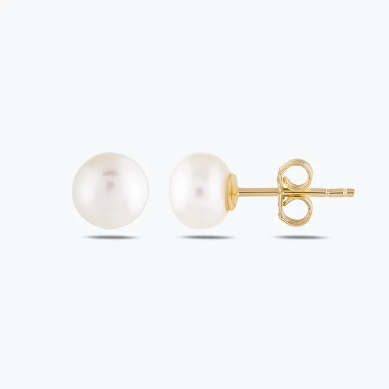 Boucles d'Oreilles Or Perle Nouvel Arrivage