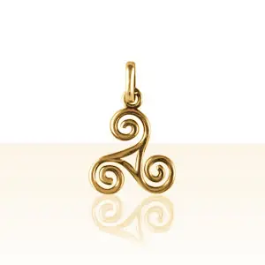 Remise Pendentif Plaqué Or TRISKELL FIL 2 | TRISKEL | TRISKELE | BIJOUX BRETONS | MADILAR
