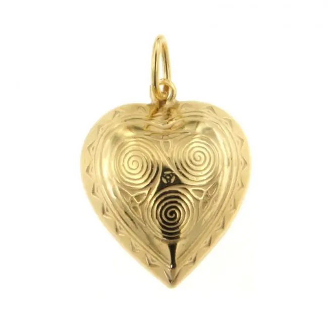 Usine Directe Pendentif Plaqué Or COEUR BOMBE TRISKELL PM | BIJOUX BRETONS & CELTES | MADILAR