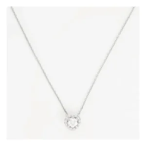 Prix Bas Collier Or Blanc 750/1000 "Brillant d'Amour" Diamant centre 0,40ct /1+ Diamant 0,09 ct/13