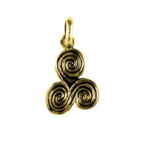 TRISKELL Plaqué Or SPIRALE | PENDENTIF TRISKEL | TRISKELE | BIJOUX BRETONS | MADILAR Soldes