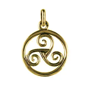 TRISKELL Plaqué Or STYLISE 3 | PENDENTIF TRISKEL | TRISKELE | BIJOUX BRETONS | MADILAR Commande En Gros