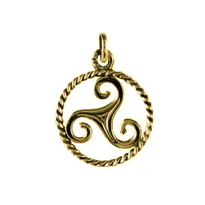 TRISKELL Plaqué Or CORDON 3 | PENDENTIF TRISKEL | TRISKELE | BIJOUX BRETONS | MADILAR Offre Exclusive