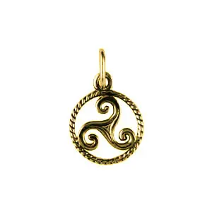 TRISKELL Plaqué Or CORDON 1 | PENDENTIF TRISKEL | TRISKELE | BIJOUX BRETONS | MADILAR Affaire À Saisir