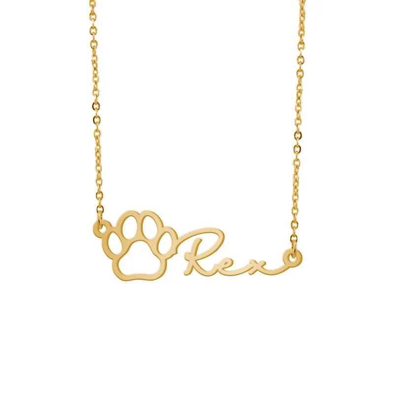 Must-Have Collier Patte de chien et chat 1 Personnalisé Prénom