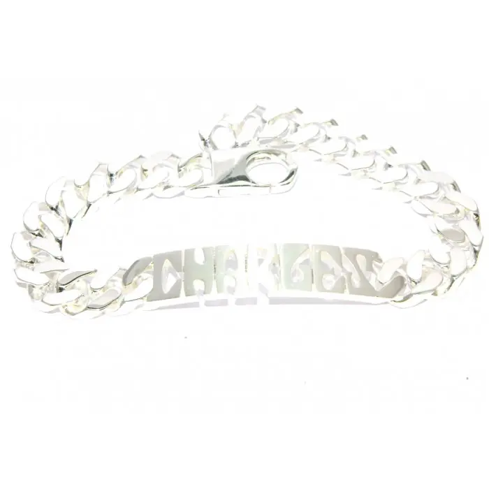 gourmette argent maille serrée Solde