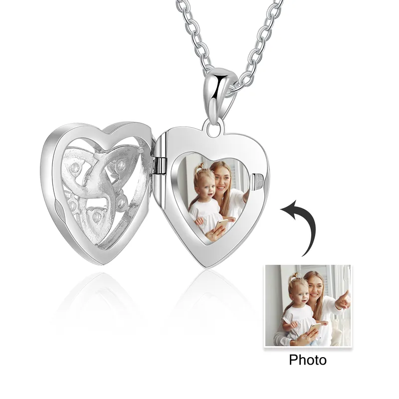 Prix Cassé Collier ouvert Pendentif perlePhoto Personnalisée avec texte