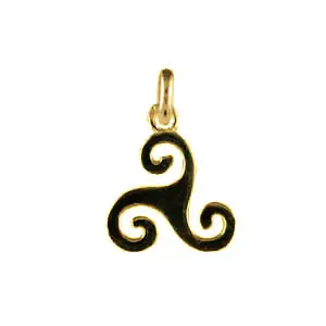Achetez Aujourd’hui TRISKELL Plaqué Or PLAT 3 | PENDENTIF TRISKEL | TRISKELE | BIJOUX BRETONS | MADILAR