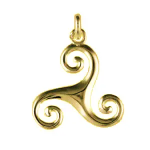 TRISKELL Plaqué Or SIMPLE 5 | PENDENTIF TRISKEL | TRISKELE | BIJOUX BRETONS | MADILAR Dernier Modèle