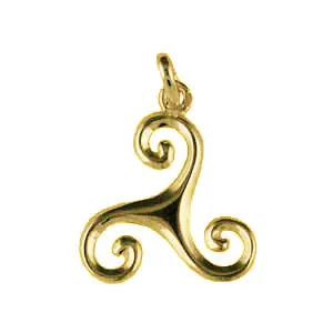 Prix Réduit TRISKELL Plaqué Or SIMPLE 4 | PENDENTIF TRISKEL | TRISKELE | BIJOUX BRETONS | MADILAR