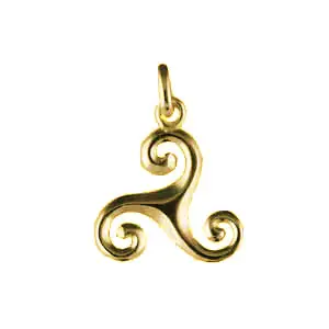 TRISKELL Plaqué Or SIMPLE 3 | PENDENTIF TRISKEL | TRISKELE | BIJOUX BRETONS | MADILAR Pas Cher