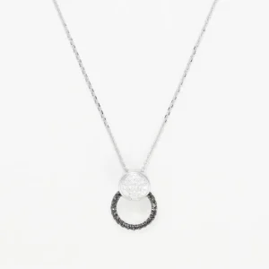 Soldes Pendentif "Alexane" D0,06/21 DN0,06/18 Or Blanc 375/1000