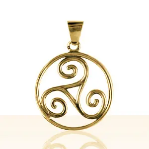 Vente Flash Pendentif Or ENTOURAGE FIL ROND TRISKELL 4 | Or 18 carats | TRISKELE | TRISKEL | BIJOUX BRETONS | MADILAR