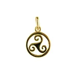 TRISKELL Or PLAT ENTOURAGE 2 | Or 18 carats | PENDENTIF TRISKEL | BIJOUX BRETONS | MADILAR Réduction
