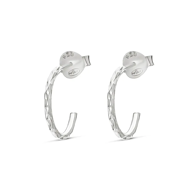 CREOLES FINES DIAMANTÉES 12MM Solde