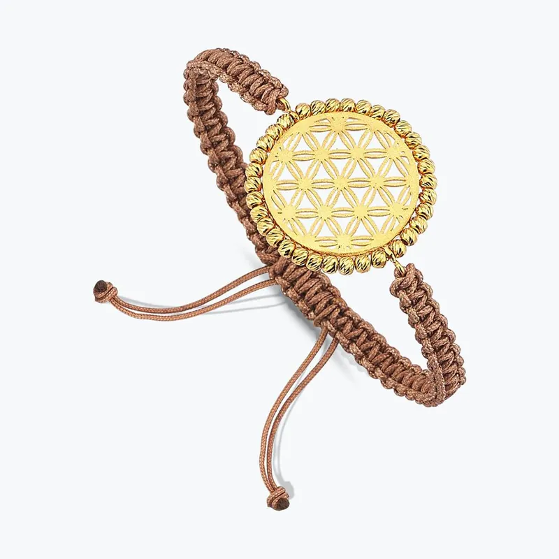 22K Fleur de Vie Bracelet Or Usine Directe
