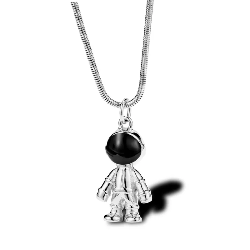 Prix Promo Collier Pendentif Astronaute Spaceman Acier au titane Collier Homme