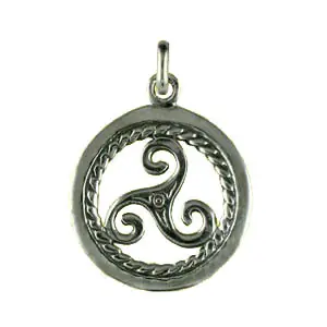 TRISKELL Argent ENTOURAGE GODRON 3 | PENDENTIF TRISKEL | TRISKELE | BIJOUX BRETONS | MADILAR Original