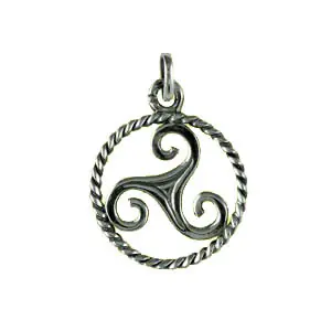 TRISKELL Argent PATINE CORDON 3 | PENDENTIF TRISKEL | TRISKELE | BIJOUX BRETONS | MADILAR Must-Have