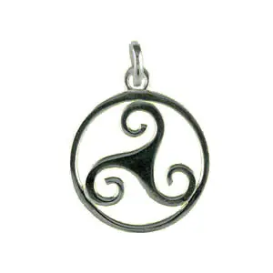 TRISKELL Argent PLAT ENTOURAGE 4 | PENDENTIF TRISKEL | TRISKELE | BIJOUX BRETONS | MADILAR Prix Réduit