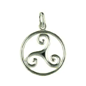 TRISKELL Argent ENTOURAGE ROND 4 | PENDENTIF TRISKEL | TRISKELE | BIJOUX BRETONS | MADILAR Petit Prix