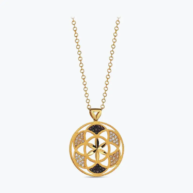 Collier Or Fleur de Vie 22K Vente Flash