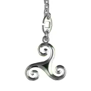 Porte-clés TRISKEL Argent massif | BIJOUX BRETONS EN ARGENT MASSIF | BIJOUX BRETONS ARTISANAUX Premium