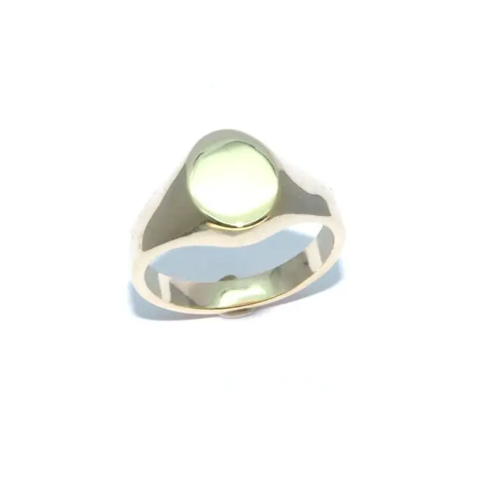 Quantité Limitée Chevalière plaqué or 10x8mm ovale