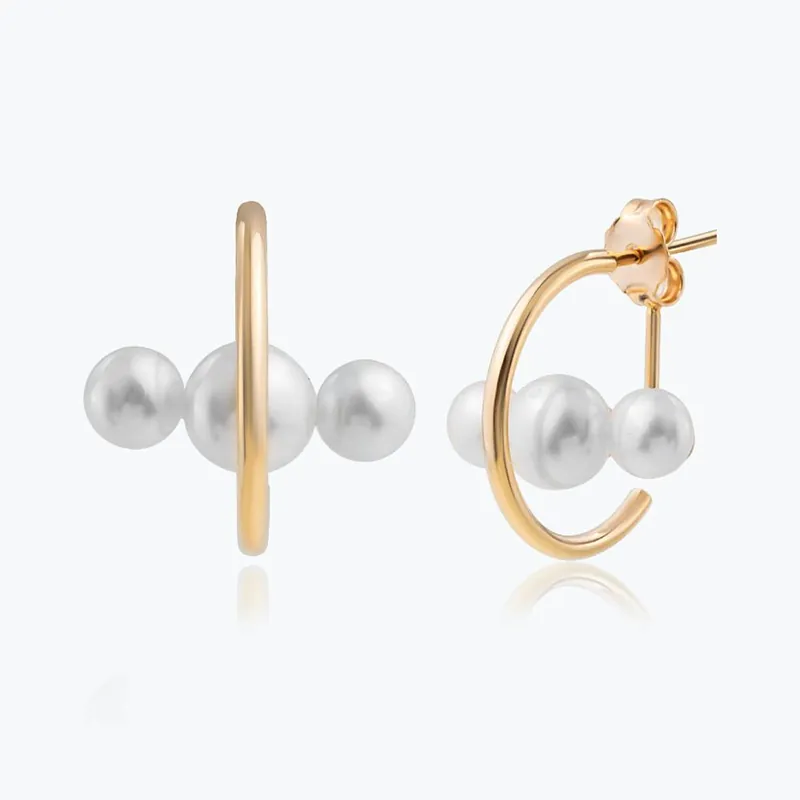 Promotion Boucles d'Oreilles Or Perle
