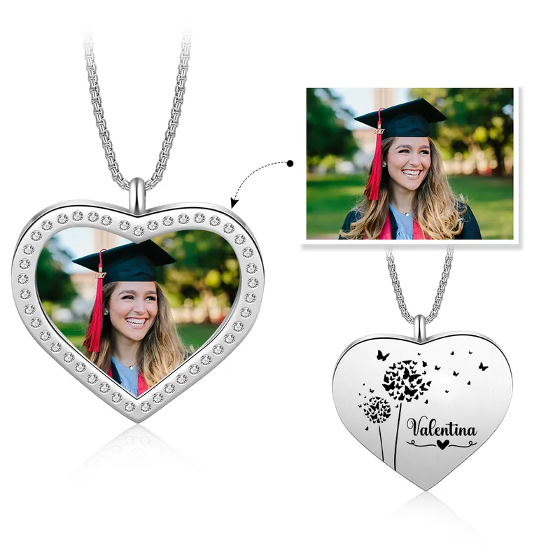 Collier Diplômé Pissenlit Prénom et Photo Personnalisés Cadeau de Graduation Acheter En Ligne