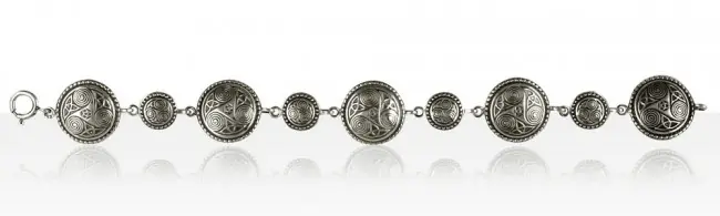 Soldes Bracelet Argent TRISKELL ROND PERLE 1/1 | BIJOUX KELT | ANCIENS | BIJOUX BRETONS & CELTIQUES DEPUIS 1935