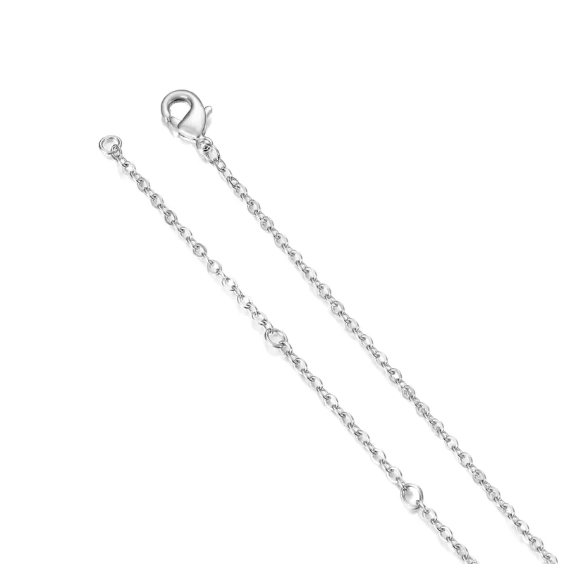 Chaîne de Collier Couleur Argent 45+5cm Artisanat