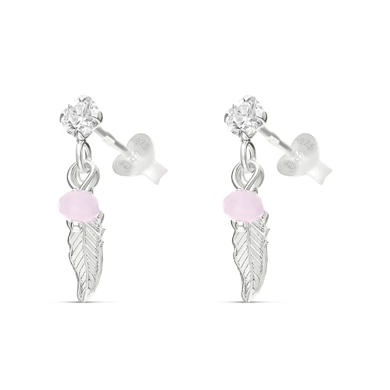 Promotion BOUCLES PLUME PERLE ROSE CLAIR