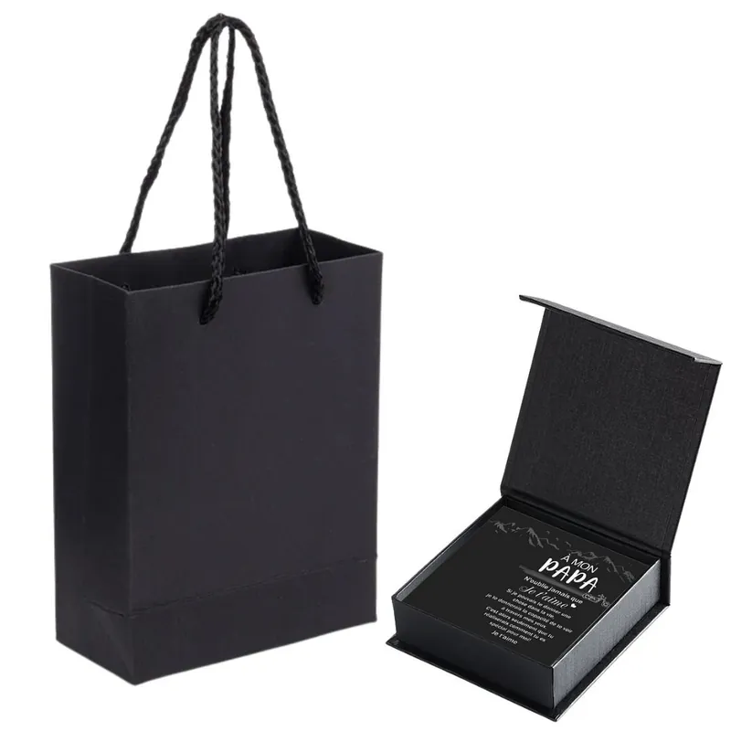 Achat Immédiat À mon Papa - Coffre de Cadeau avec Sac Pour bracelets et colliers