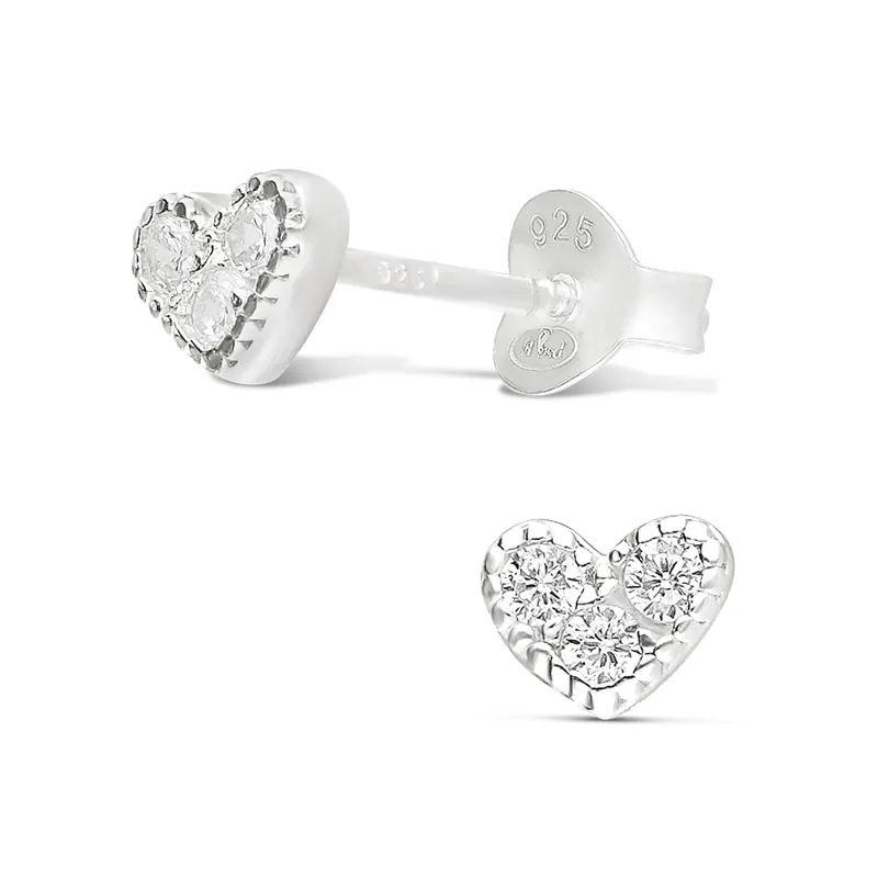Acheter Direct BOUCLES COEUR REMPLI D'OXYDES 4MM