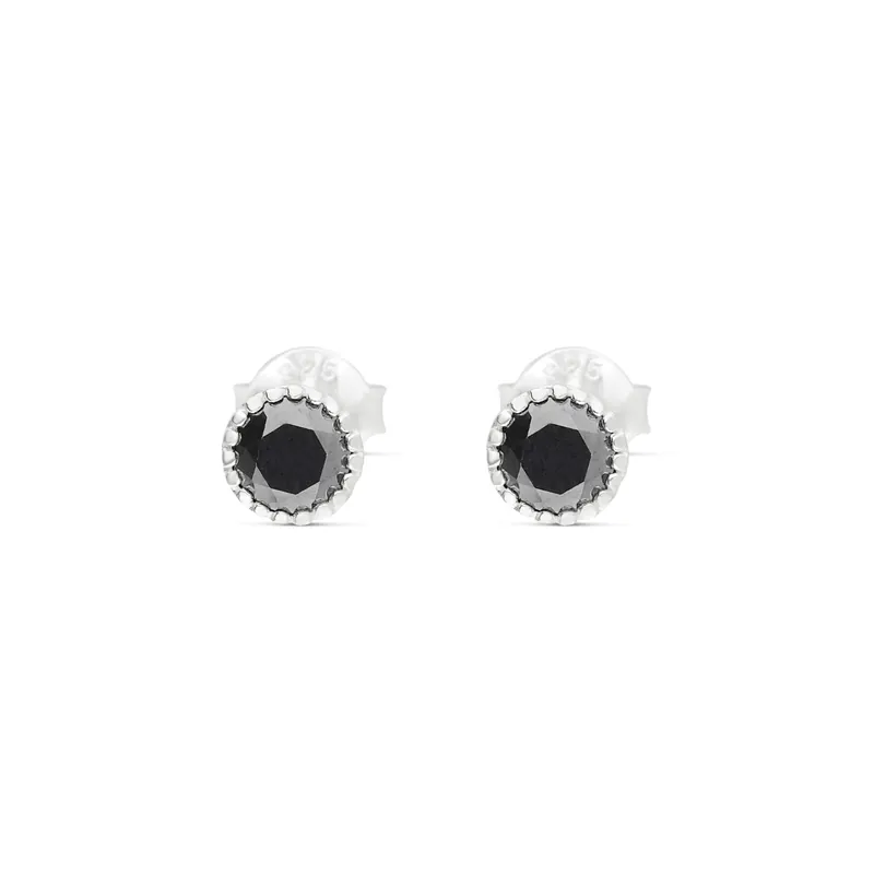Réduction BOUCLES PETIT OXYDE ROND NOIR 4,5MM