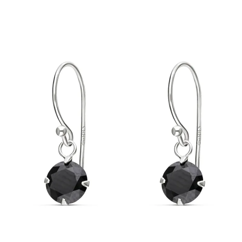 Soldes BOUCLES OXYDE DE ZIRCONIUM NOIR 6MM
